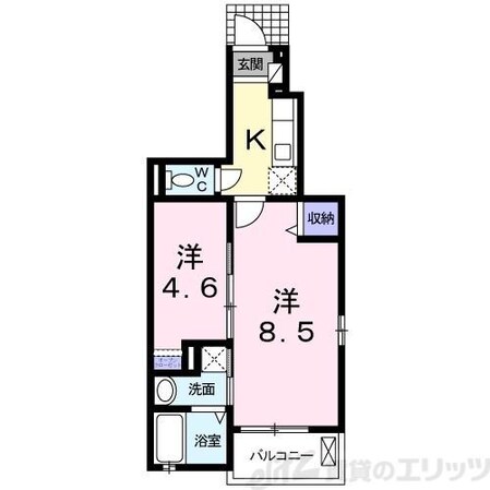 カーサユタカの物件間取画像